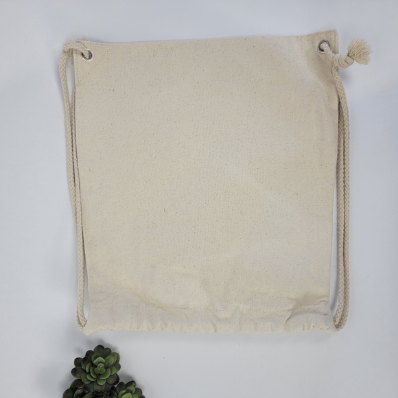 Toms Shoes Canvas Drawstring Backpack Tote Tomorrow Is Your Canvas - Picture 7 of 7